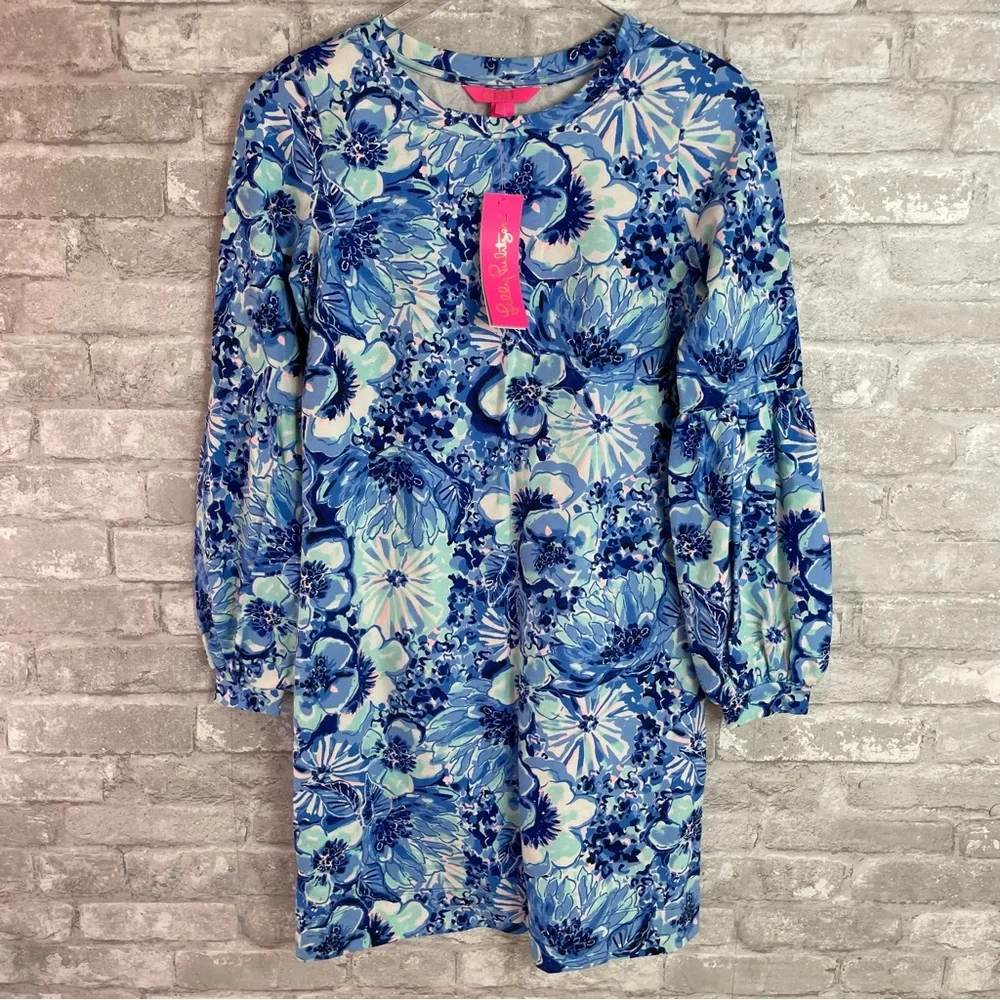 NWT - Lilly Pulitzer Bartlett Dress Coastal Blue Size XS - Picture 13 of 13